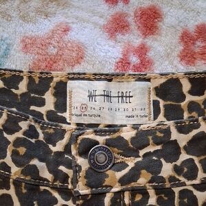 We The Free Animal Print Pants EUC